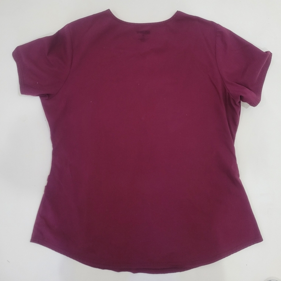 Scrubstar scrubs Women Top - Burgundy - Size L - Picture 2 of 3
